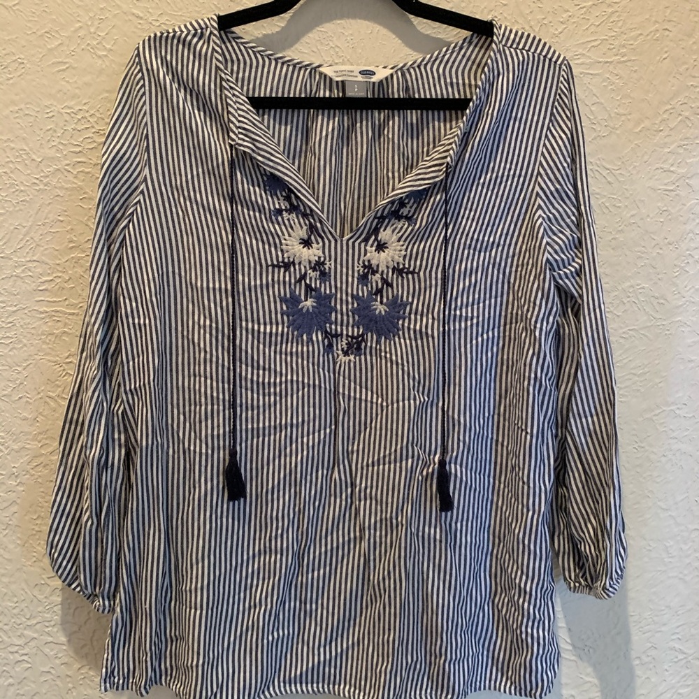 Old Navy Striped Tunic Blouse